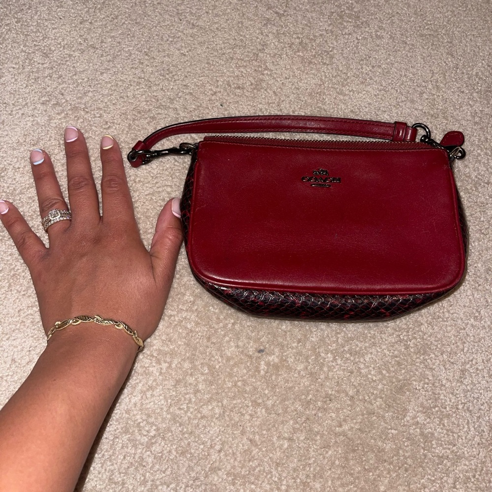 Red coach wallet
